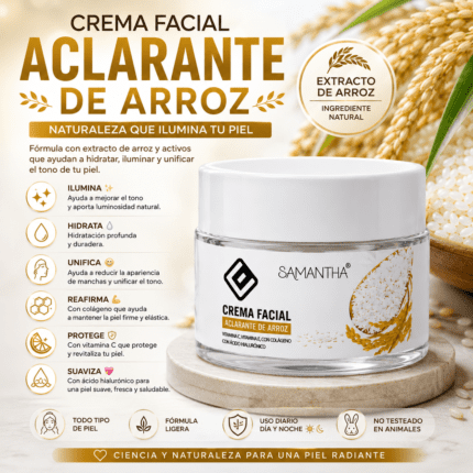 CREMA FACIAL ACLARANTE DE ARROZ