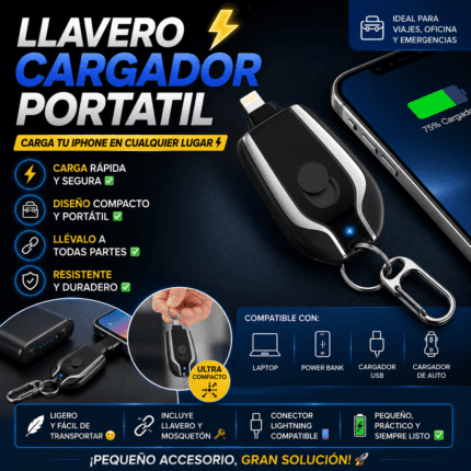 LLAVERO CARGADOR PORTATIL
