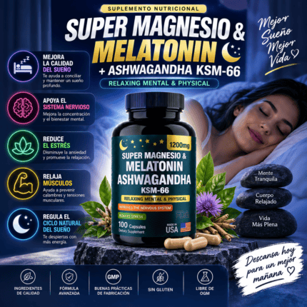 SUPER MAGNESIO & MELATONIN + ASHWAGANDHA KSM-66